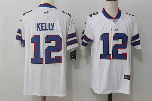 Men’s Buffalo Bills Jim Kelly #12 White Jersey