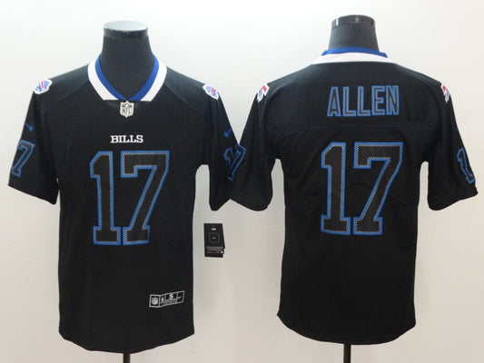 Men’s Buffalo Bills Josh Allen #17 Black Alternate Jersey