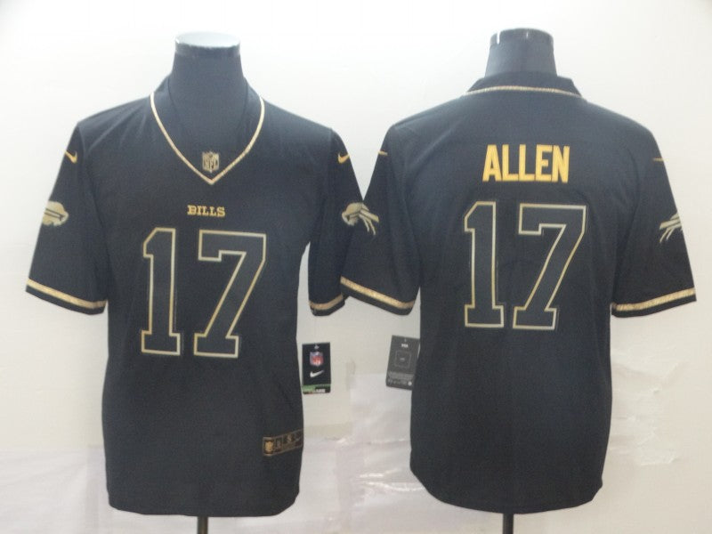 Men’s Buffalo Bills Josh Allen #17 Black Alternate Jersey