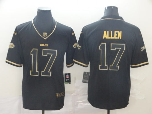 Men’s Buffalo Bills Josh Allen #17 Black Alternate Jersey