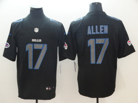 Men’s Buffalo Bills Josh Allen #17 Black Authentic Jersey