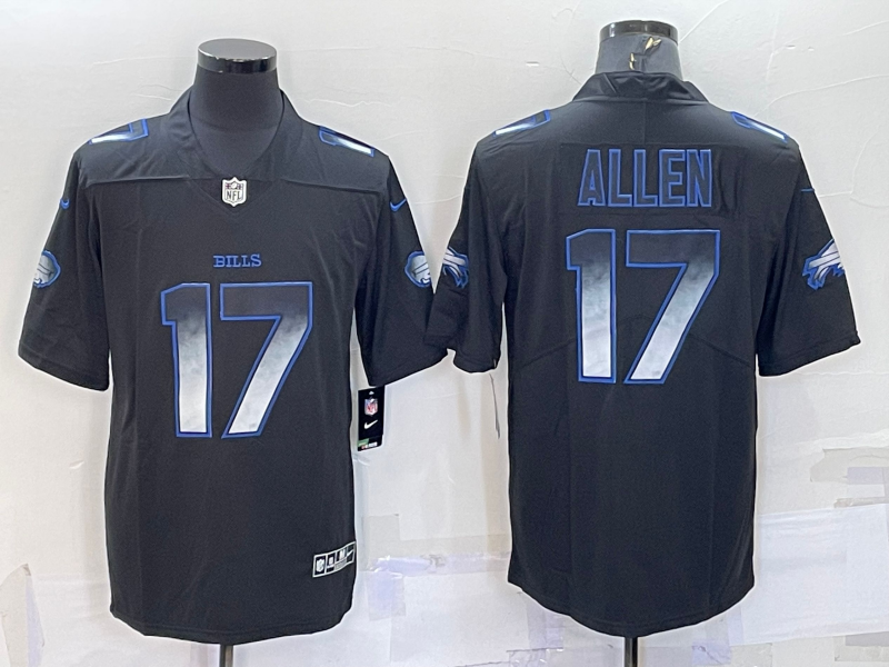 Men’s Buffalo Bills Josh Allen #17 Black Team Jersey