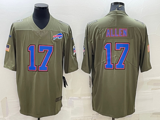Men’s Buffalo Bills Josh Allen #17 Brown Jersey