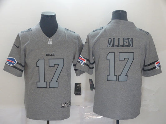 Men’s Buffalo Bills Josh Allen #17 Gray Jersey
