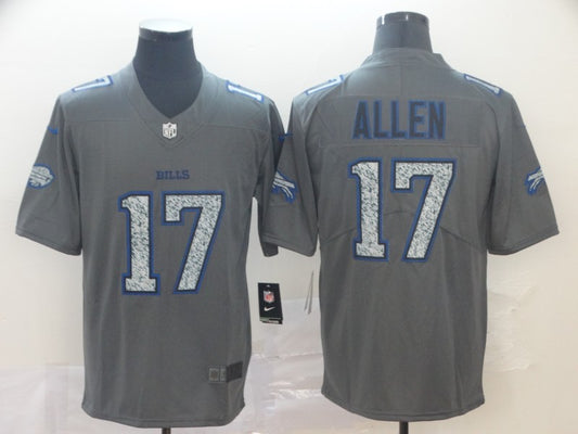 Men’s Buffalo Bills Josh Allen #17 Gray Jersey