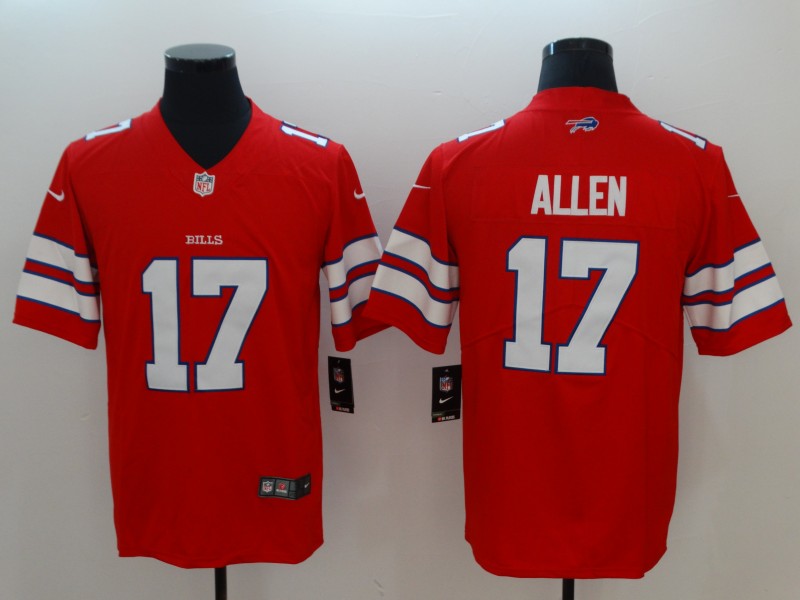 Men’s Buffalo Bills Josh Allen #17 Red Alternate Jersey