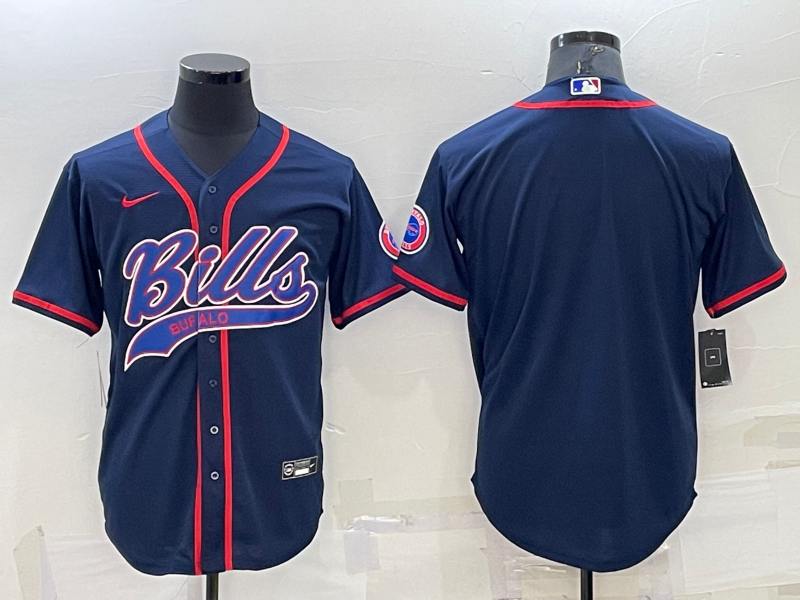 Men’s Buffalo Bills Navy Blank Jersey