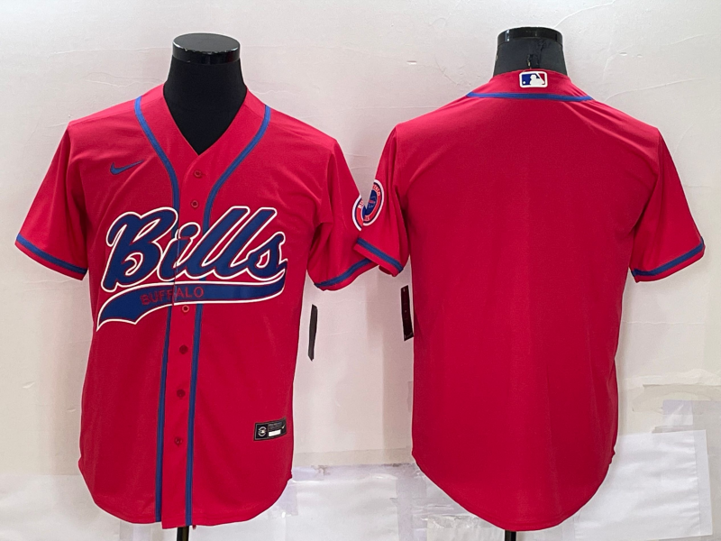 Men’s Buffalo Bills Red Blank Jersey