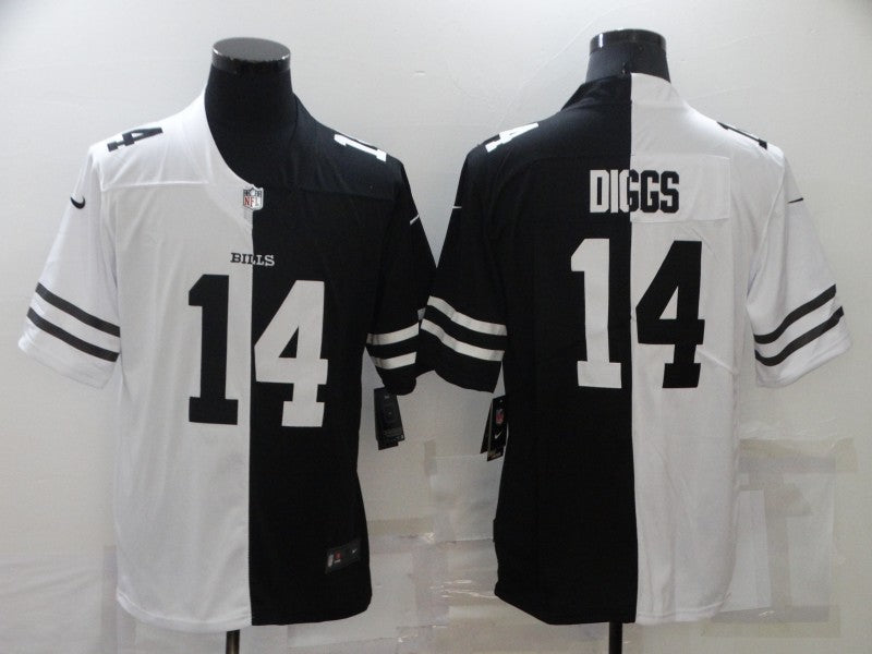 Men’s Buffalo Bills Stefon Diggs #14 Black/White Jersey