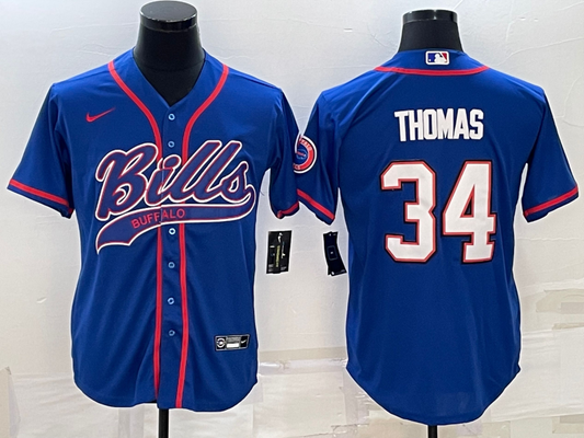 Men’s Buffalo Bills Thurman Thomas #34 Royal Jersey Joint Edition