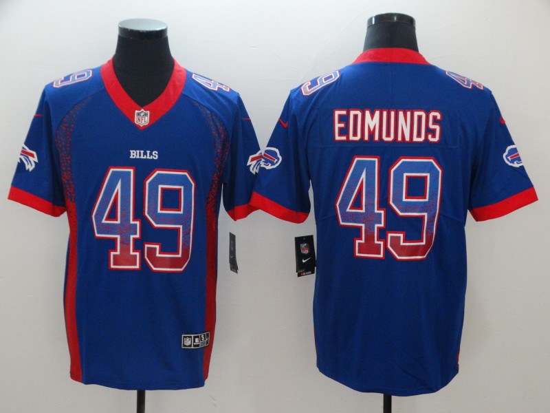 Men’s Buffalo Bills Tremaine Edmunds #49 Blue Jersey