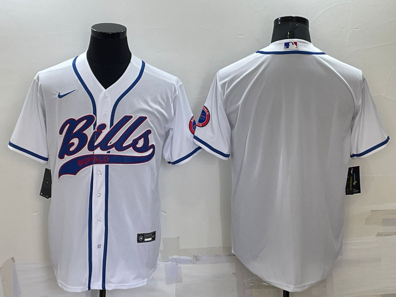 Men’s Buffalo Bills White Blank Jersey