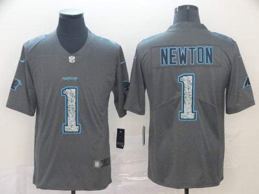Men’s Carolina Panthers Cam Newton #1 Gray Jersey