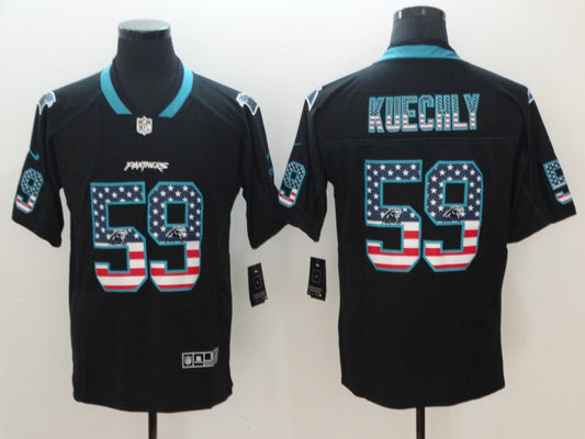 Men’s Carolina Panthers Luke Kuechly #59 Black Authentic Jersey