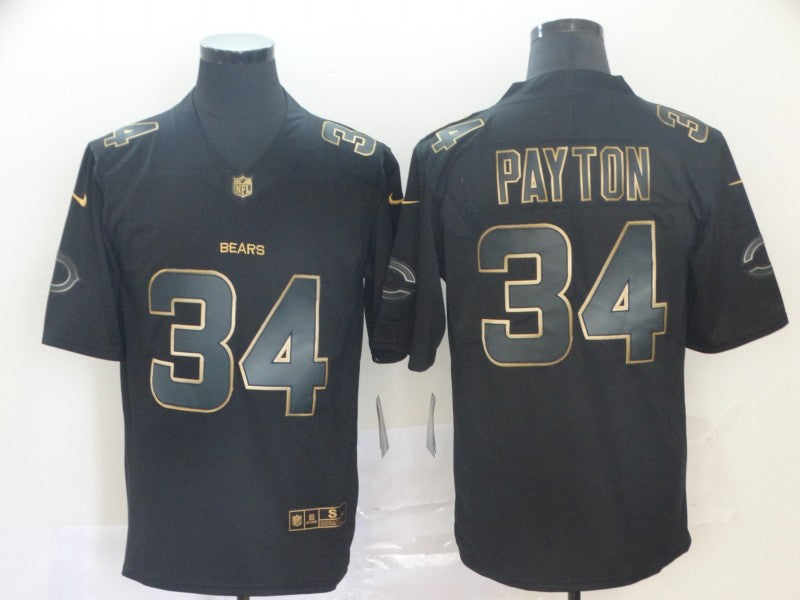 Men’s Chicago Bears #34 Walter Payton Black Jersey