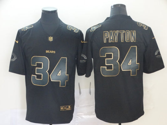 Men’s Chicago Bears #34 Walter Payton Black Jersey