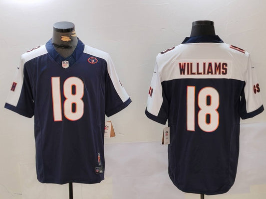 Men’s Chicago Bears Caleb Williams #18 Navy Jersey