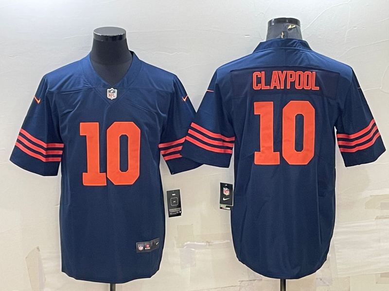 Men’s Chicago Bears Chase Claypool #10 Navy Jersey
