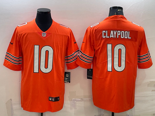 Men’s Chicago Bears Chase Claypool #10 Orange Jersey