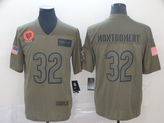 Men’s Chicago Bears David Montgomery #32 Brown Jersey