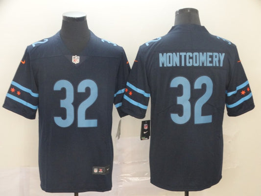 Men’s Chicago Bears David Montgomery #32 Navy Jersey City Edition