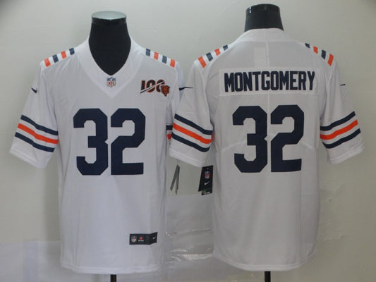 Men’s Chicago Bears David Montgomery #32 White Jersey