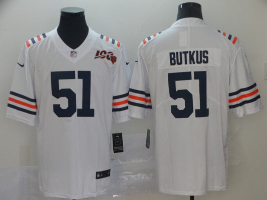 Men’s Chicago Bears Dick Butkus #51 White Jersey