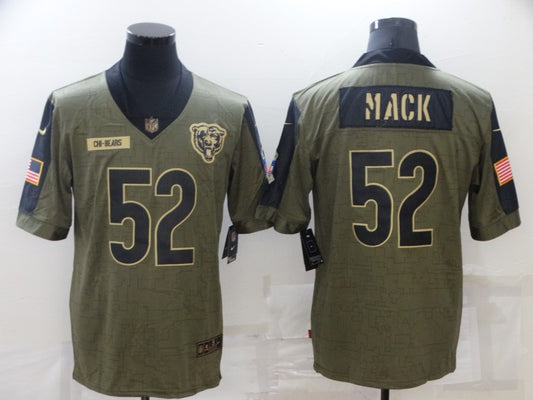 Men’s Chicago Bears Khalil Mack #52 Brown Jersey