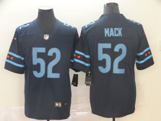 Men’s Chicago Bears Khalil Mack #52 Navy Jersey City Edition