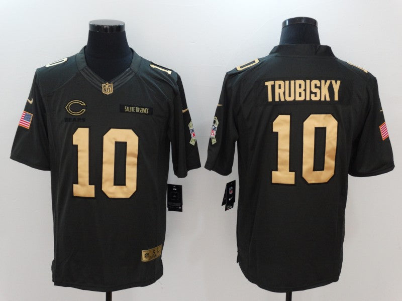 Men’s Chicago Bears Mitch Trubisky #10 Black Jersey