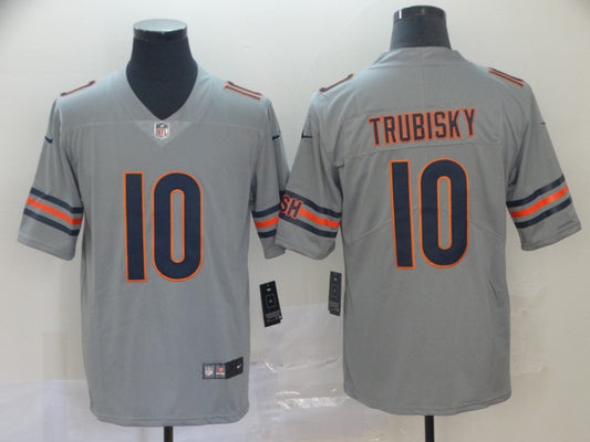 Men’s Chicago Bears Mitch Trubisky #10 Gray Jersey