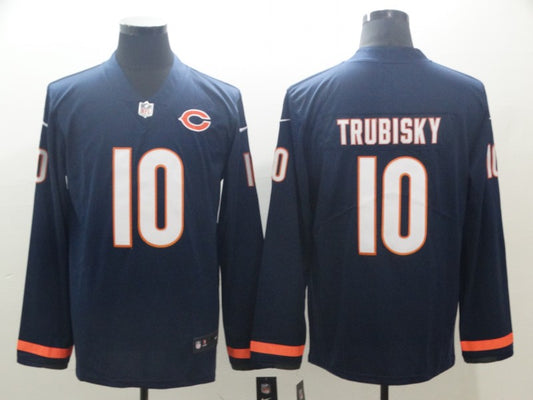 Men’s Chicago Bears Mitch Trubisky #10 Navy Team Jersey