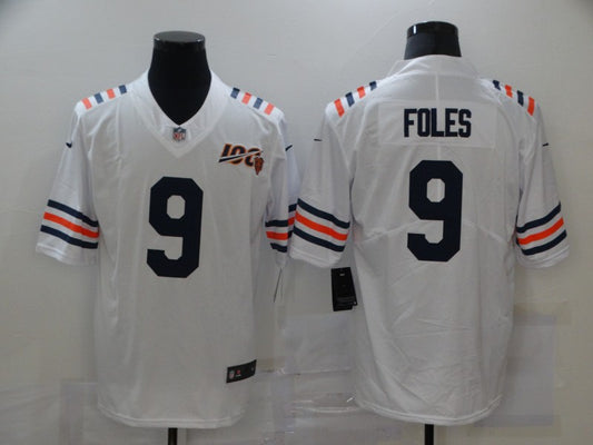 Men’s Chicago Bears Nick Foles #9 White Alternate Jersey