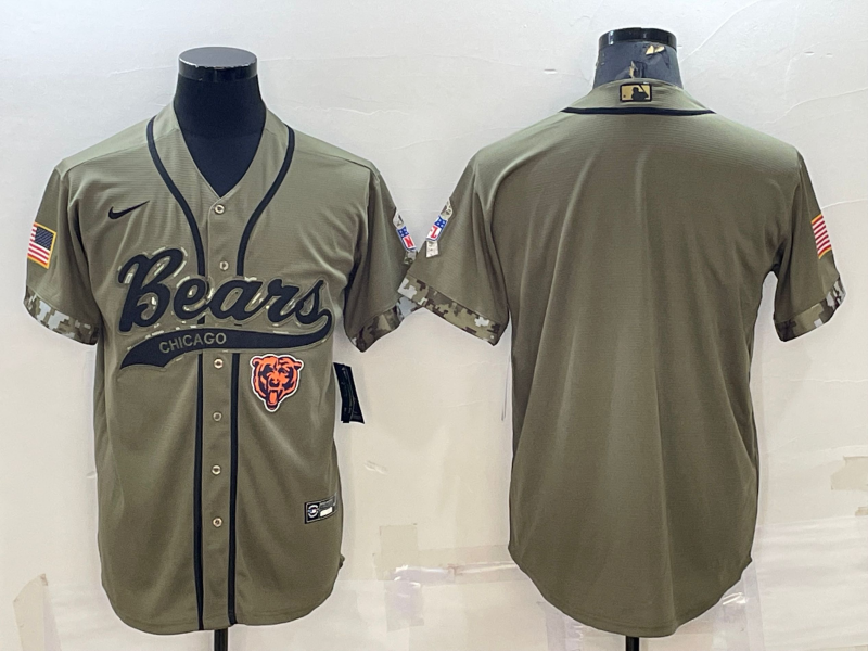 Men’s Chicago Bears Olive 2022 Salute To Service Limited Blank Jersey