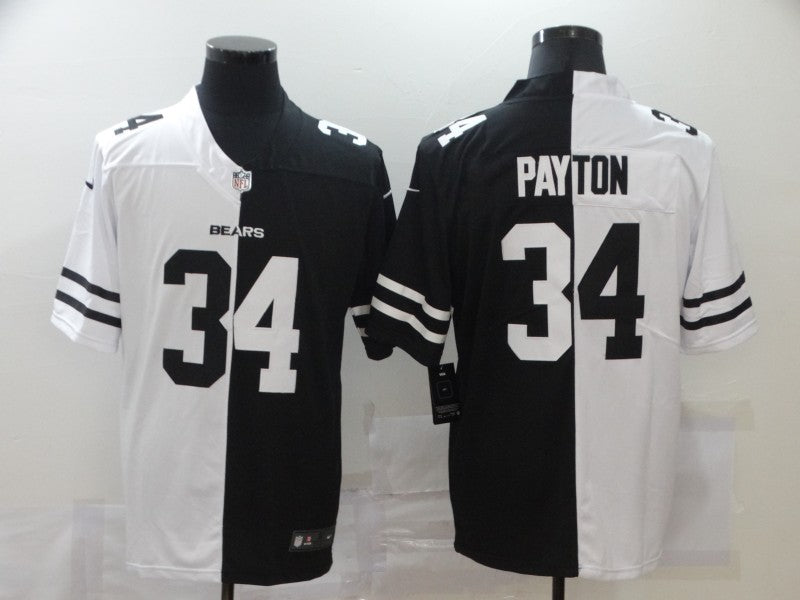Men’s Chicago Bears Walter Payton #34 Black/White Jersey