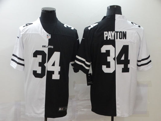 Men’s Chicago Bears Walter Payton #34 Black/White Jersey