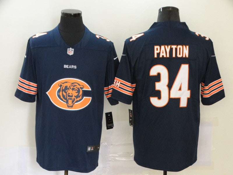 Men’s Chicago Bears Walter Payton #34 Navy Jersey