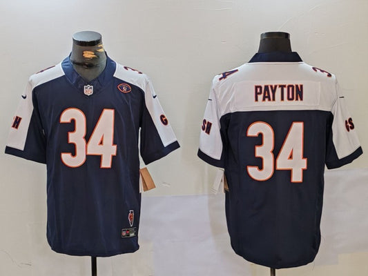 Men’s Chicago Bears Walter Payton #34 Navy Jersey