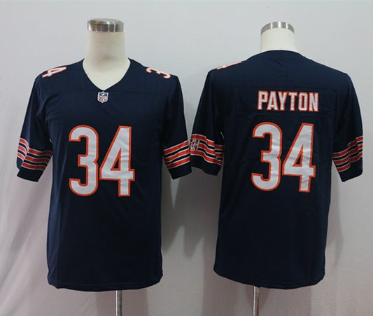 Men’s Chicago Bears Walter Payton #34 Navy Retired Jersey