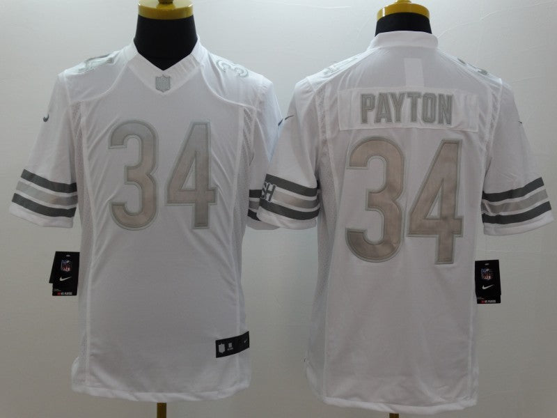 Men’s Chicago Bears Walter Payton #34 White Jersey