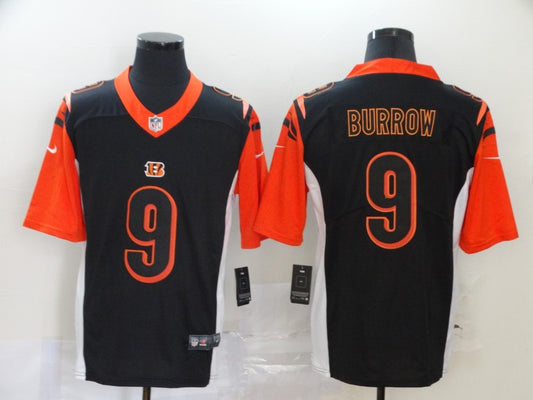 Men’s Cincinnati Bengals #9 Joe Burrow Black Jersey