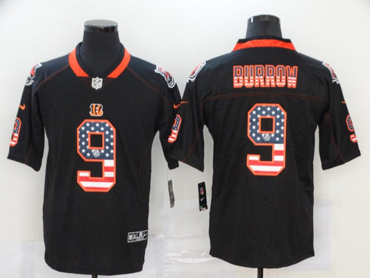 Men’s Cincinnati Bengals #9 Joe Burrow Black Jersey