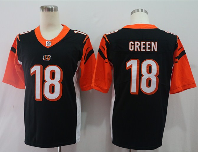 Men’s Cincinnati Bengals A.J. Green #18 Black Jersey
