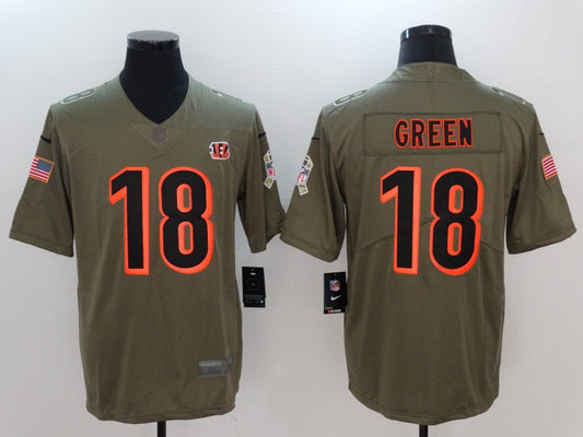 Men’s Cincinnati Bengals A.J. Green #18 Brown Jersey
