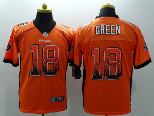 Men’s Cincinnati Bengals A.J. Green #18 Orange Jersey