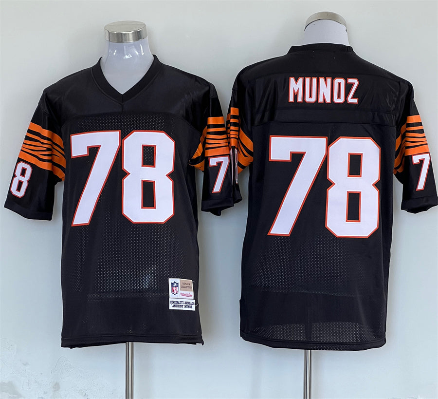 Men’s Cincinnati Bengals Anthony Munoz Mitchell & Ness Black Legacy Jersey
