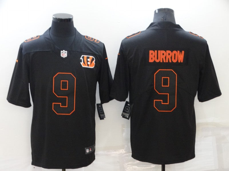 Men’s Cincinnati Bengals Joe Burrow #9 Black Alternate Jersey