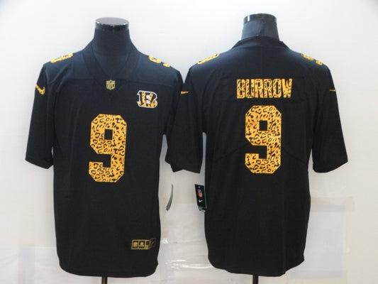 Men’s Cincinnati Bengals Joe Burrow #9 Black Jersey