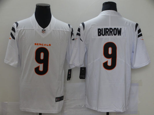 Men’s Cincinnati Bengals Joe Burrow #9 White Jersey