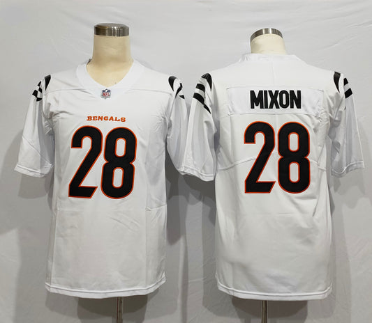 Men’s Cincinnati Bengals Joe Mixon #28 White Jersey